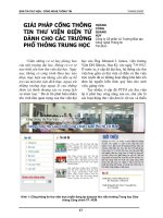 Giải pháp cổng thông tin thư viện điện tử dành cho các trường phổ thông trung học