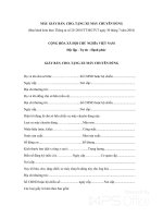 Mẫu giấy bán, cho, tặng xe mới nhất