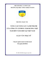 Nâng cao năng lực cạnh tranh của công ty cố phần ánh dương việt nam đến năm 2020 tại việt nam 