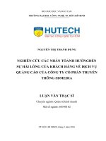 Nghiên cứu các yếu tố ảnh hưởng đến sự hài lòng của khách hàng về dịch vụ quảng cáo của công ty cổ phần truyền thông SDMEDIA 