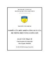 Nghiên cứu điều khiển công suất của hệ thống điện năng lượng gió 