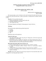 Đề cương kiểm tra tiếng anh lớp cao học