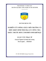 Nghiên cứu dòng chảy môi trường và điệu kiện sinh thái hạ lưu sông trà khúc trước bối cảnh biến đổi khí hậu 
