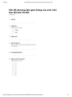 Vấn đề phương tiện giao thông của sinh viên trên địa bàn hà nội   google forms