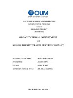 Organizational commitment at saigontourist travel service company 