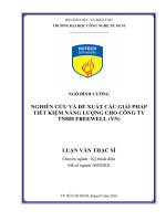 Nghiên cứu và đề xuất các giải pháp tiết kiệm năng lượng cho công ty TNHH FREEWELL (VN) 