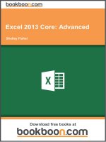 Excel 2013 core  advanced 