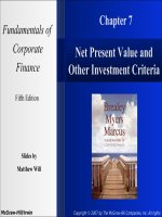 Fundamentals of corporate finance 5e mcgraw chapter 07 