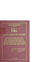 Vai trò của vinasme đối với việc nâng cao năng lực canh tranh của các doanh nghiệp nhỏ và vừa việt nam trong bối cảnh hội nhập kinh tế quốc tế 