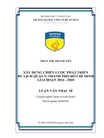 Xây dựng chiến lược phát triển du lịch quận 9, thành phố hồ chí minh giai đoạn 2016   2020 