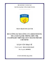 Đo lường sự hài lòng của khách hàng mua sắm tại hệ thống siêu thị coopmart trên địa bàn thành phố hố chí minh 