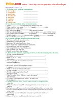 Bài tập Tiếng Anh lớp 11 Units 4 - 6 có đáp án