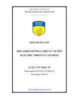 Điều khiển bướm ga điện tử xe ôtô (electronic throttle control ) 
