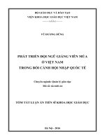Phát triển đội ngũ giảng viên múa ở việt nam trong bối cảnh hội nhập quốc tế (TT)