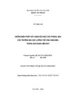 Những biện pháp xây dựng đội ngũ cán bộ các phòng, ban củatrường đại học lương thế vinh nam định trong giai đoạn hiện nay 
