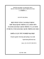 Biện pháp nâng cao hoạt động thể thao quốc phòng của sinh viên ngành giáo dục quốc phòng và an ninh ở trung tâm giáo dục quốc phòng hà nội 2 