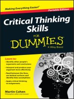 Critical Thinking Skills For Dummies (2015) by Martin Cohen