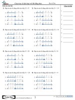 Bài tập chọn trục số phù hợp với bất đẳng thức và lời giải