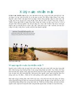 Xử lý nước nhiễm mặn thành nước ngọt