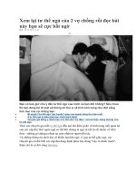 Xem lại tư thế ngủ của 2 vợ chồng rồi đọc bài này bạn sẽ cực bất ngờ