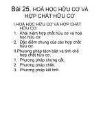 Bài giảng hóa học hữu cơ và hợp chất hữu cơ