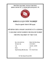 MÔ HÌNH CHINA SMART  OGISTICS CỦA ALIBABA VÀ BÀI HỌC KINH NGHIỆM CHO DOANH NGHIỆP THƯƠNG MẠI ĐIỆN TỬ VIỆT NAM