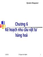 Quản trị tác nghiệp c6  ke hoach hoa nhu cau vat chat MRP