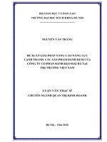 Đề xuất giải pháp nâng cao năng lực cạnh tranh của các sản phẩm bánh kem của công ty cổ phần bánh kẹo hải hà tại thị trường việt nam