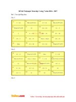 Đề thi Violympic Toán lớp 2 vòng 7 năm 2016 - 2017