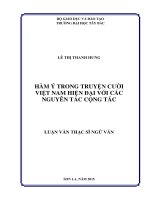 Hàm ý trong truyện cười việt nam hiện đại với nguyên tắc cộng tác 