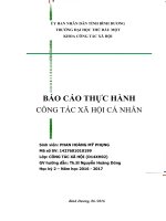 báo cáo thực tập công tác xã hội cá nhân   thân chủ và mối quan hệ gia đình