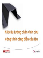 Ứng dụng kết cấu tường chắn cho công trình cảng biển cầu tàu, đê kè