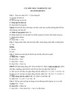 Câu hỏi trắc nghiệm phần powerpoint