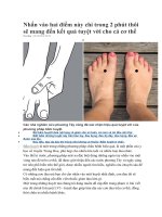 Nhấn vào hai điểm này chỉ trong 2 phút thôi sẽ mang đến kết quả tuyệt vời cho cả cơ thể 