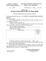 Thông báo mẫu con dấu của công ty cổ phần mớ thành lập 