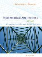Mathematical apprlications for the management life and social sciences