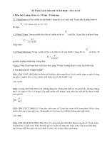 KĨ NĂNG GIẢI NHANH VỀ TỔ HỢP – XÁC SUẤT