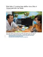 Phát hiện 17 trường hợp nhiễm virus zika ở thành phố hồ chí minh 
