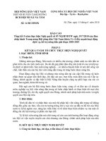 BÁO CÁO TỔNG KẾT THỰC HIỆN NGHỊ QUYẾT 07