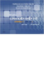 Bài giảng linh kiện điện tử chương 3 linh kiện bán dẫn