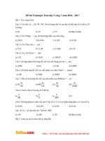 Đề thi Violympic Toán lớp 5 vòng 7 năm 2016 - 2017