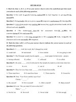 Đề ôn thi đại học môn tiếng anh