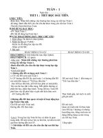 GIÁO ÁN DẠY TOÁN LỚP 1