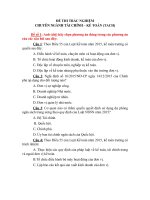 Đề trắc nghiệm chuyên ngành Tài Chính và Kế Toán  thi công chức