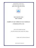 Nghiên cứu quy trình sản xuất chitosan có độ deacetyl cao 