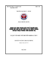Luận văn BS CK I -Đánh giá tình trạng béo phì ở người dân trong độ tuổi 30 – 60 tuổi  tại xã Triệu Trung huyện Triệu Phong tỉnh Quảng Trị