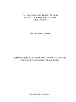 KHẢO sát KHẢ NĂNG GIÃN nở TĂNG tốc của vũ TRỤ TRONG một số mô HÌNH BRANEWORLD 