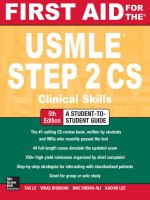 First Aid for the USMLE Step 2 CS (First Aid USMLE), 5E (2014) [PDF] _ www.bit.ly/taiho123