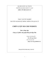 Đề tài tốt nghiệp Chiến lượt SEO cho website