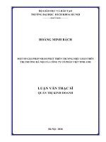 Một số giải pháp nhằm phát triển thương hiệu lego trên thị trường hà nội của công ty cổ phần việt tinh anh 